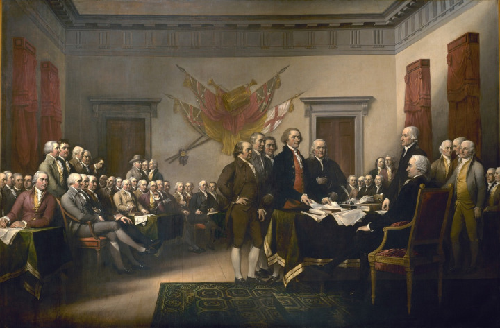 Declaration of Independence signing painting